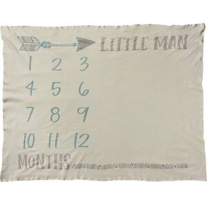 Primitives by Kathy Baby Milestone Blanket, 42 x 36-Inches, Cream